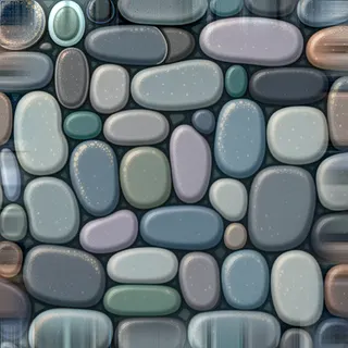 clean river pebbles