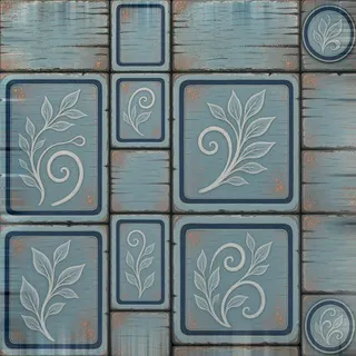 dust-covered weathered plank floor