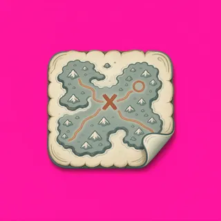 treasure map, plain design
