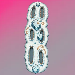 wheel tracks, elongated arrangement