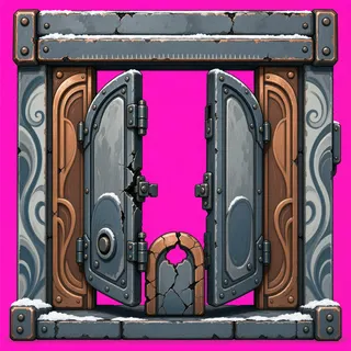 door open, damaged