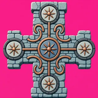 wall cross junction, weathered