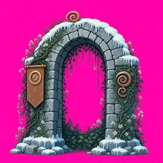 overgrown archway