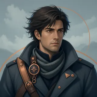 original adult explorer, calm expression