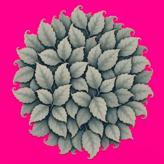 dry leaves, clustered arrangement