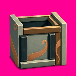 clean wooden crate