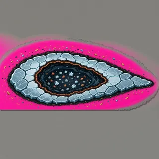 scorch mark, elongated arrangement