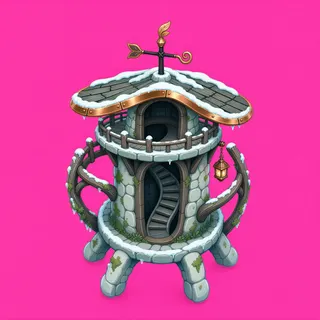 overgrown watchtower