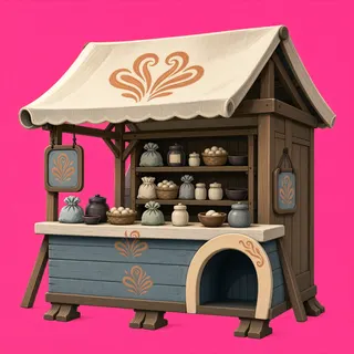 clean market stall