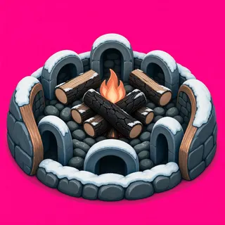 frosted campfire ring