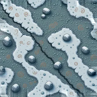 damaged snowy gravel