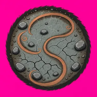 scorch mark, dense arrangement