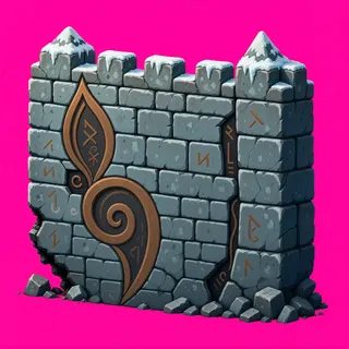 weathered stone wall section