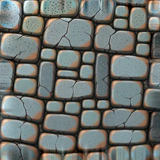 weathered worn cobbles