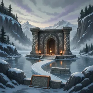 hidden shrine at dusk