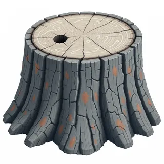 weathered tree stump
