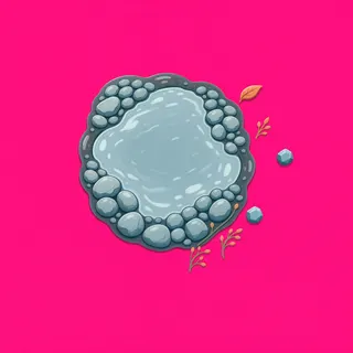 shallow puddle, sparse arrangement