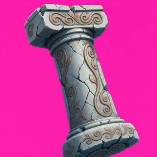 damaged broken pillar