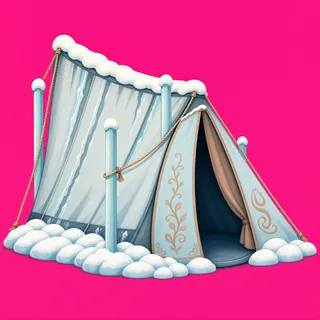 frosted tent