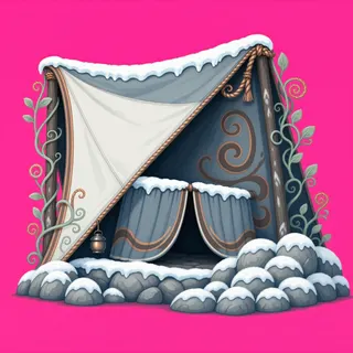 overgrown tent