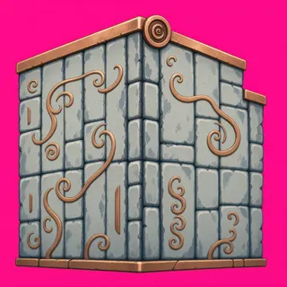 wall outer corner, weathered