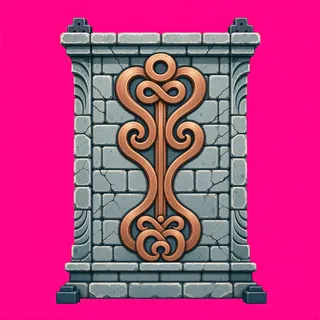 wall isolated pillar, weathered
