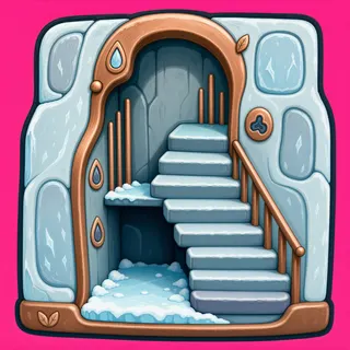 stairs downward, intact