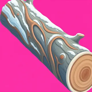 frosted fallen log