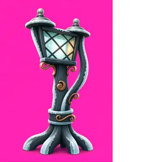 frosted lantern post