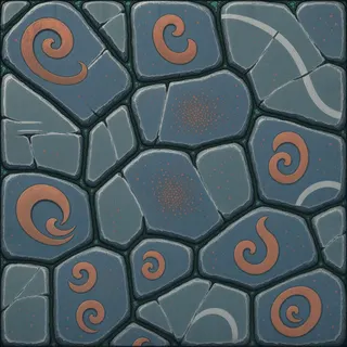 dust-covered worn cobbles