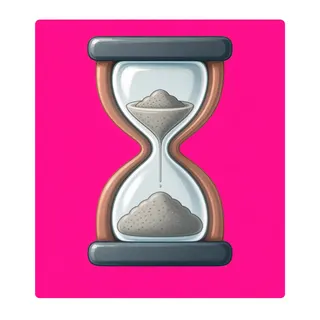 hourglass, plain design