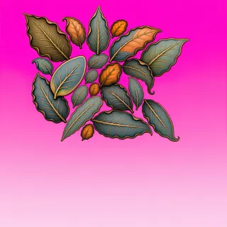 dry leaves, irregular arrangement