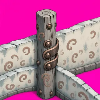 fence corner, weathered