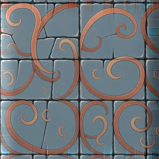 clean dusty tiled floor