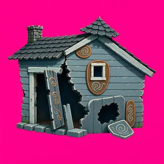 damaged small dwelling