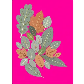 dry leaves, clustered arrangement
