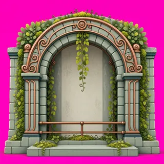 support arch, overgrown