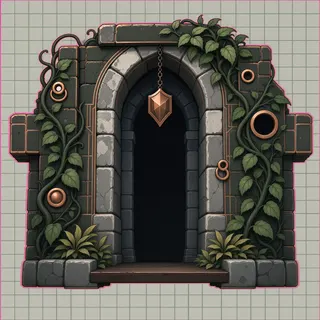 bridge entrance, overgrown