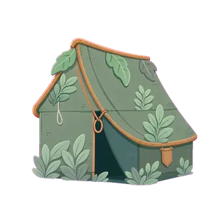 overgrown tent