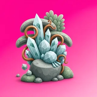 overgrown crystal cluster