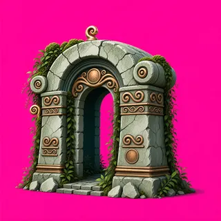 overgrown archway