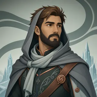 original adult artisan, calm expression