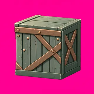 weathered wooden crate