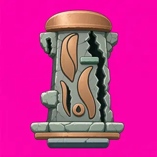 wall isolated pillar, damaged