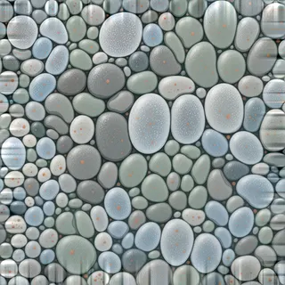 frosted river pebbles