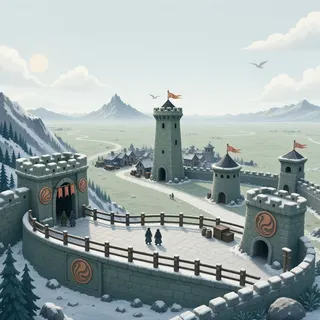 border overlook at daylight