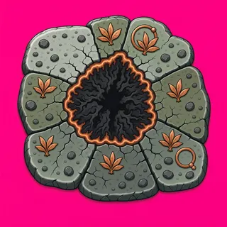 scorch mark, dense arrangement