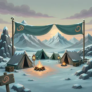 quiet camp at daybreak