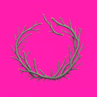 scattered twigs, irregular arrangement