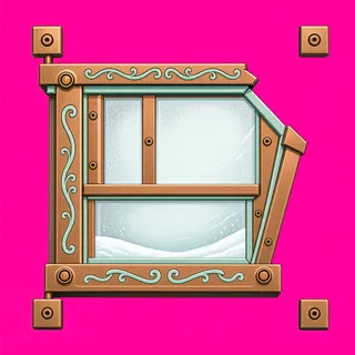 window frame, damaged